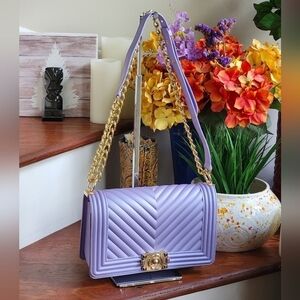 Lavender Jelly Shoulder Bag/Crossbody PVC